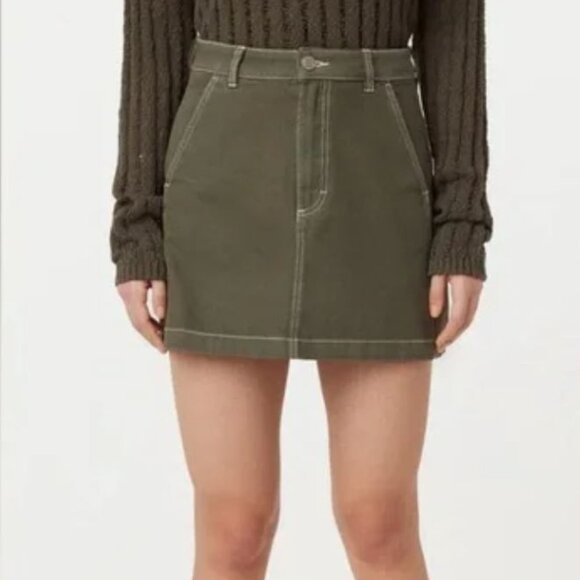 Frank & Oak Olive Mini Skirt - Picture 2 of 6